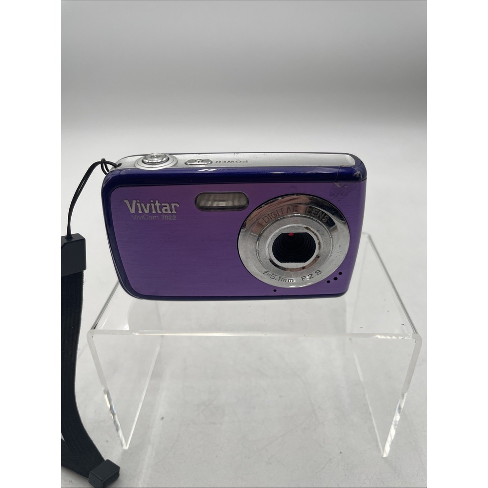 Vivitar ViviCam 7022 Digital Camera 7.1MP 4x Zoom+Battery+SD Card-TESTED